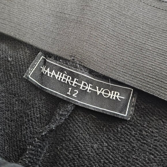 Maniere De Voir Womens Scribble Print Sweatpant Cargo Jogger, Black, UK 12, US 8 - Picture 3 of 12